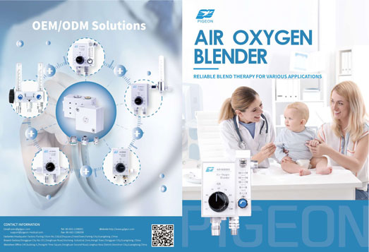 pigeon india air oxyen blender leaflet brochure medical equipment panipat haryana india